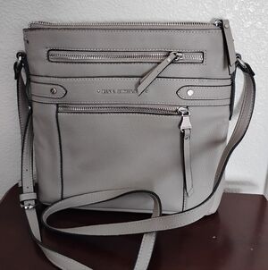 Dana Buchman Light Gray Pebbled Crossbody Bag